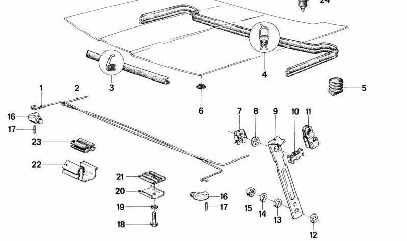 Tope de goma OEM 13711263819 para BMW E12, E28, E24, E23. Pieza original BMW utilizada en sistemas de admisión.