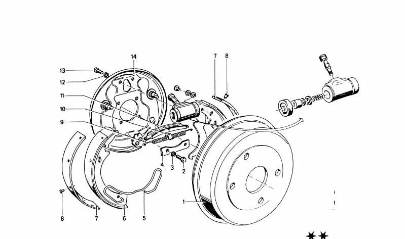 Brake drum for BMW E46, E90, E70 (OEM 34211101741). Genuine BMW