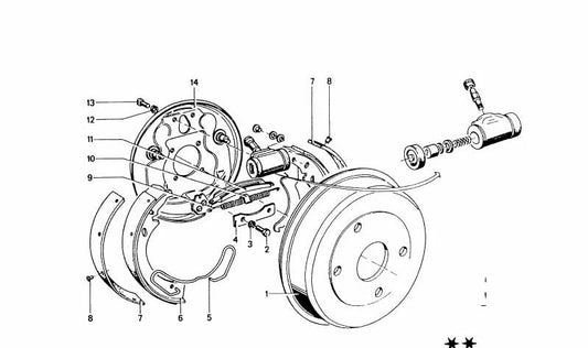 Brake drum for BMW E46, E90, E70 (OEM 34211101741). Genuine BMW