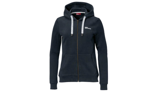 Sudadera con capucha y cremallera negra Make Life a Ride talla XS OEM 76617109814 para BMW. Original BMW Motorrad.