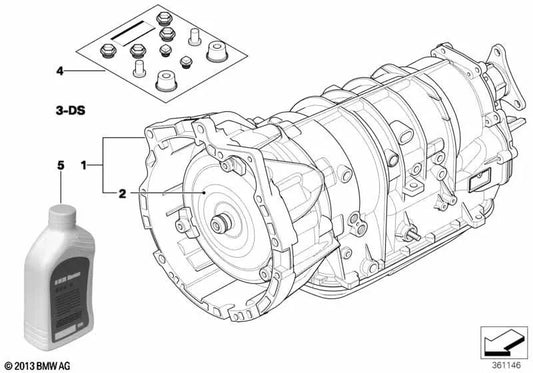 Drehmomentwandler für BMW E46 (OEM 24407508810). Original BMW.