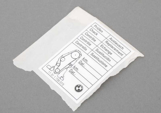 Adesivo para troca de correia dentada para BMW Série 3 E21, E30, E36, Série 5 E12, E28, E34 (OEM 11311739073). BMW original