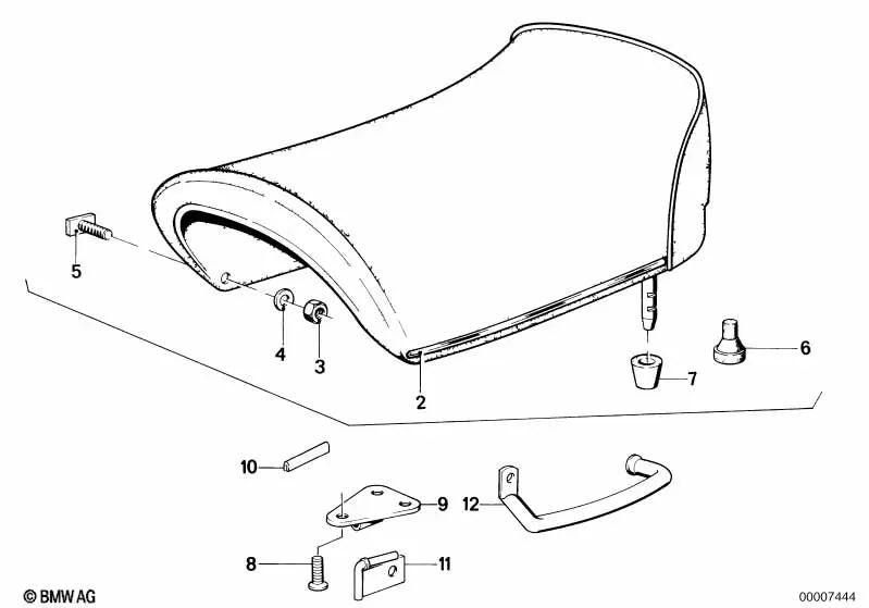 Hinge for BMW various models/series (OEM 52532303315). Genuine BMW.