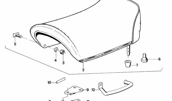 Tope de goma OEM 17111460400 para BMW Motorrad K100, K100 LT, K100 RS, K100 RT, K1100 LT, K1100 RS, R100 RT. Original BMW Motorrad.