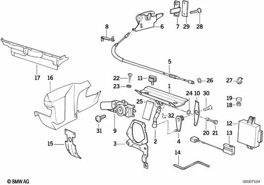 BMW Lever 3 E30 -Serie (OEM 51258112687). Original BMW