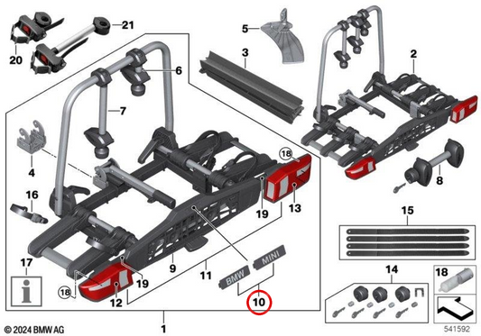 OEM-Befestigungsclips 82705B651F0 für BMW. Original BMW