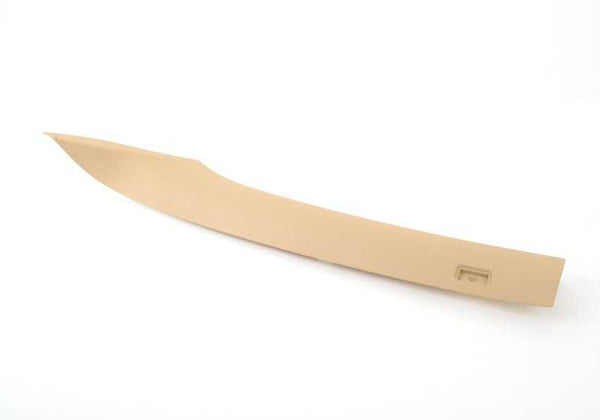 Embellecedor interior pilar A izquierdo beige OEM 51437069433 para BMW E60, E60N, E61, E61N. Original BMW.