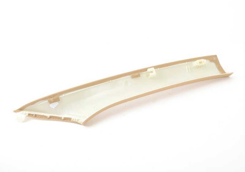 Embellecedor interior pilar A izquierdo beige OEM 51437069433 para BMW E60, E60N, E61, E61N. Original BMW.