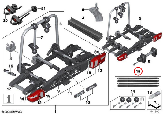 Cinghie dentate lunghe Fatbikes OEM 82725B651F4 per BMW Serie 1 F20, F21, Serie 2 F22, F45, Serie 3 F30, F31, Serie 4 F32, F36, Serie 5 F10, G30, Serie 6 F06, F12, Serie 7 F01, G11, iX I20, X1 F48, X3 G01, X5 F15, X6 F16, X7 G07... e