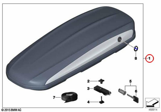 Dachbox BMW 520L OEM 82732406459 per BMW {E81,E82,E87,E87N,F20,F20N,F21,F21N,F40,F70,F22,F22N,F44,F45,F45N,F46,F46N,F87,F87N,G42,G87,U06,E46,E90, E90N,E91,E91N,E92,E92N,F30,F30N,F31,F31N,F34,F34N,F80,F80N,G20,G20N,G21,G21N,G80,G80N,G81,G81N,F32,F32N,