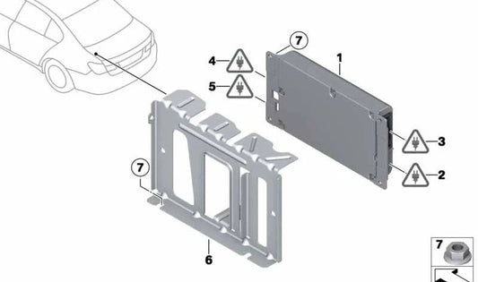 Supporto MULF per la serie BMW 7 F01, F02, F04 (OEM 65159197037). BMW originale