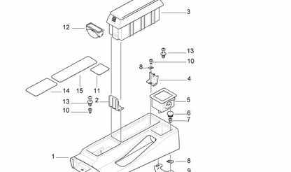 Heck -Aschenbecher für BMW 3 E36 -Serie (OEM 51168191539). Original BMW