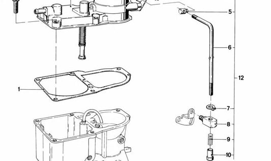 Scheda per BMW 5 E12 Serie (OEM 13111272537). BMW originale