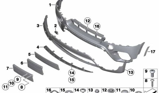 Front and rear license plate holder OEM 51137222740 for BMW E70 (X5). Original BMW.