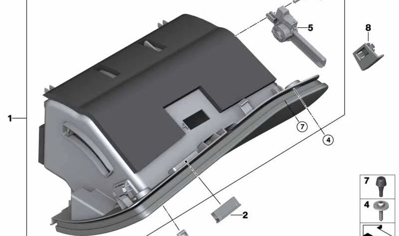 OEM 51165A09C91 gloveard for BMW G29. Original BMW.