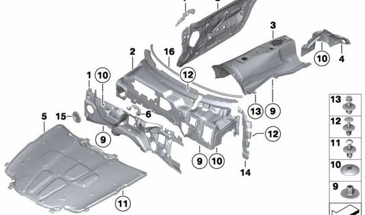 Peça moldada para BMW Z4 E89 (OEM 51487245667). BMW original