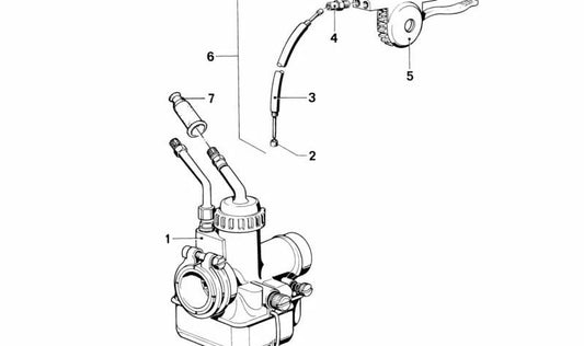 Niople del condotto aereo OEM 13231260368 per BMW R50, R60, R75, R80, R90, R100. BMW originale.