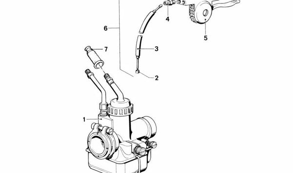 Niple de conducto de aire OEM 13231260368 para BMW R50, R60, R75, R80, R90, R100. Original BMW.