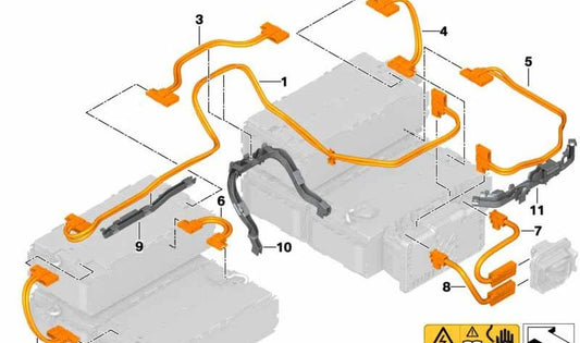 Canal para cables OEM 61278632912 para BMW G20, G20N, G21, G21N, G30, G30N, G31N, G11, G11N, G12, G12N, G01, G01N. Pieza original BMW.