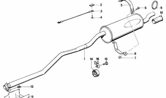 Abrazadera de escape 150MM OEM 18211177570 para BMW E12 y E28. Pieza original BMW.