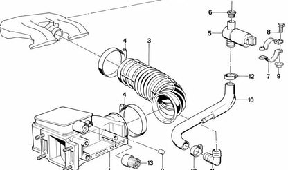 Abrazadera para BMW Serie 3 E30, Serie 5 E34 (OEM 13411721112). Original BMW