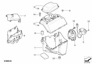 Soporte OEM 12901744591 para BMW Serie 3 E46 316i y X3 E83 LCI. Original BMW.