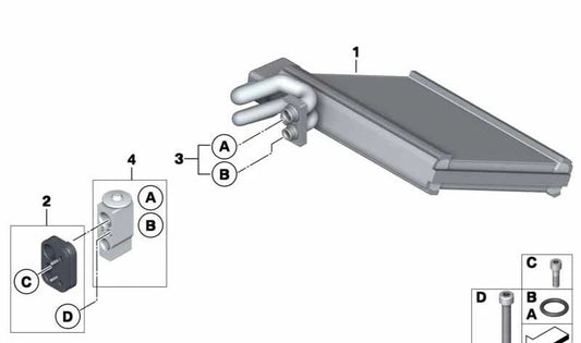 Adapter plate OEM 64119210761 for BMW Z4 (E89). Genuine BMW.