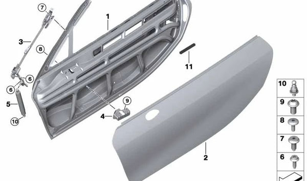 Soporte de espejo retrovisor izquierdo OEM 51007457813 para BMW i15. Original BMW.