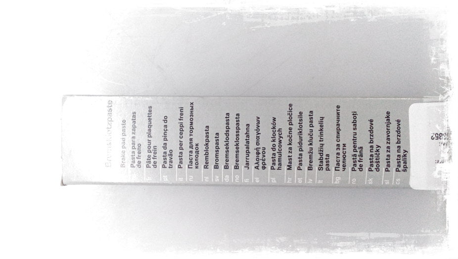 Pasta lubricante para pastillas de freno OEM 83192158852 para BMW Motorrad {FK70, K72, K75, K80, K81, K82, K83, K84, KK40, K41, K43, K44, RK25, K26, K27, K28, K29, K50, K51, K52, SK66, K67, KM3} y MINI {R55, R55N, R56, R56N, R57, R57N, R58, R59}. Ori