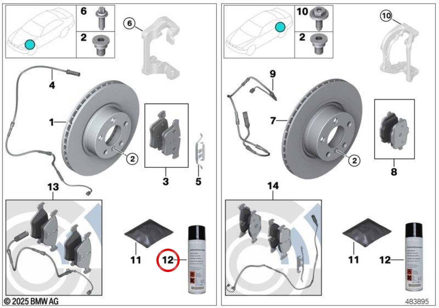Detergente di sicurezza 500 ml OEM 83192362037 per BMW F20, F30, G20, E46... e altro ancora. BMW e MINI originali.