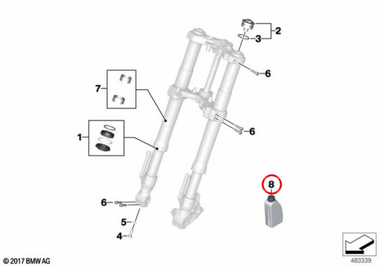 Óleo para garfo telescópico tipo 3 OEM 83192449422 para BMW G 310 GS, G 310 R, G 310 RR... e muito mais. Originais BMW Motorrad.