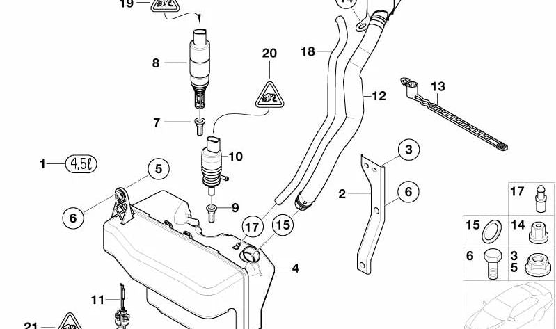 Universal Jack Housing para BMW E81, E82, E87, E88, F40, F44, G87, E36, E90, G20, G21, G80, G22, G26, G82, E39, G10, E60 , E84, F39, E83, E53, F95, G05, G18, F96, G06, G07, G09, E85, G29, MINI R50, R52, R53, R55, R56, R57, R58,