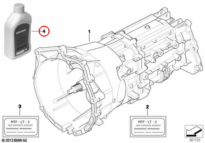 MTF LT-3 Getriebeöl OEM 83222339221 für BMW E81, F20, E46, F30, E60, E63, X1, X3, X5, Z4... und mehr. Original BMW.