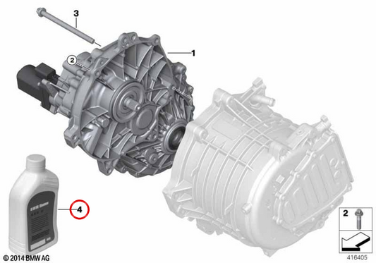 Aceite para caja de cambios del eje delantero 1 litro OEM 83222365760 para BMW i8 I12, i8 I12 LCI, i8 I15. Original BMW.