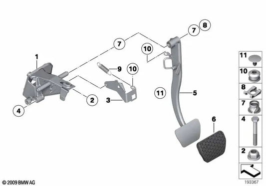 Pedal de freio para BMW Z4 E89 (OEM 3500678589). BMW original.