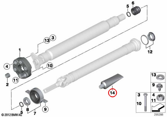 Grasso lubrificante Klübersynth HE 74-81 50 g OEM 83238887682 valido per BMW. Originale BMW.