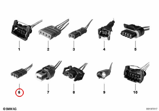 Connecteur de réparation 3 broches OEM 83300402341 pour motos BMW R1200GS, F850GS, S1000RR... et plus. BMW Motorrad d'origine.