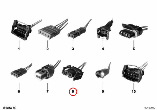 2 poles repair connector OEM 83300402343 for bmw r1200gs motorcycles, F850gs, S1000RR, G310Gs ... and more. BMW original Motorrad.