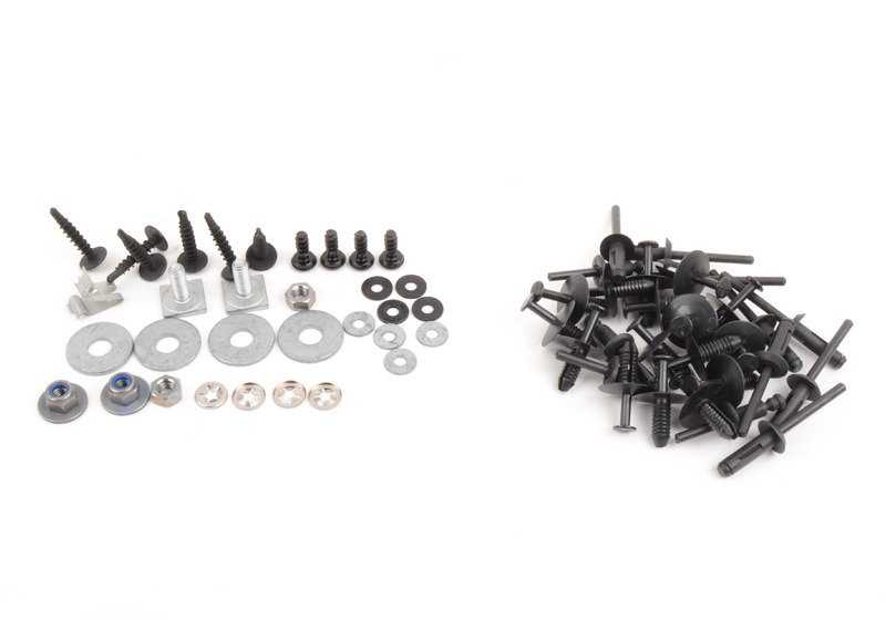 Juego de soportes para paragolpes OEM 51112293995 para BMW E46. Original BMW.