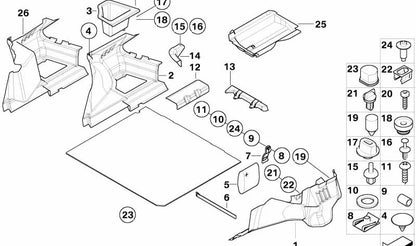 Cinta de Velcro para varios modelos/series de BMW (OEM 51477893458). Original BMW