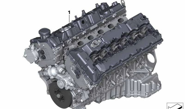 Motor completo OEM 11002467860 para BMW G12 (N74B66C). Recambio original BMW.