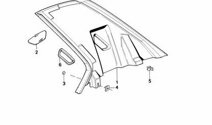 OEM -Fixierungsclip 51451852827 für BMW E30, E28, E23. Stück, das zur Unterstützung des Formteilens verwendet wird. Kompatibel mit allen angegebenen Modellen. Original BMW.
