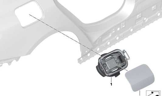 Water filler cap OEM 41007478450 for BMW G26. Original BMW.