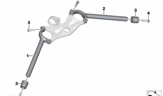 Handlar destro OEM 32718402058 per motociclette BMW S 1000 RR (K67), M 1000 RR (K66). BMW MOTORAD originale.