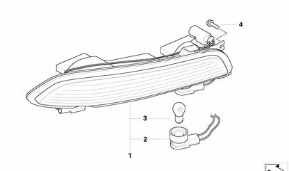 Piloto trasero izquierdo OEM 63217841121 para BMW E63 y E64. Original BMW.