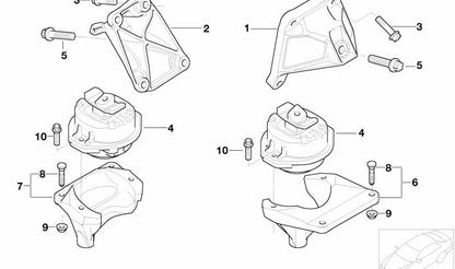 ASA ASA M8X35 OEM 07129904088 per BMW E46 325i XDRive e 330i XDrive. Compatibile con modelli manuali e automatici, trazione totale. Parte del fissaggio del motore. BMW originale.