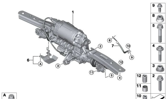 Reparaturset für die Thermisschutzplatte für die BMW 5 G60 -Serie, G61, G90, 7 G70 -Serie, X5 G05N, X6 G06N, X7 G07N, XM G09 (OEM 33348842876). Original BMW.