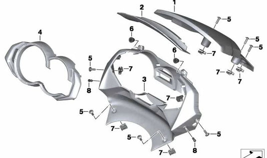 OEM -Entkopplung Gummi 46638527411 für BMW Motorrad C 650 GT (0333, 0c05). Originaler BMW Motorrad.