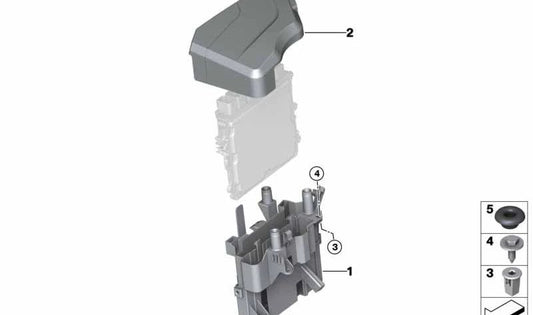 Protector contra salpicaduras OEM 12908642422 para BMW F30. Pieza original BMW. Ideal para proteger componentes eléctricos de suciedad y agua.