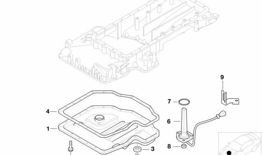 Soporte de cables OEM 12611433941 para BMW E39 y E38 (535i, 540i con motor M62). Pieza original BMW.